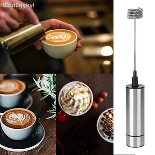 ♗[salmopho+Milk Frother/Sữa rán] Stainless Steel Coffee Stirrer Mixer Blender Electric Egg Beater Milk Frother Home Kitc