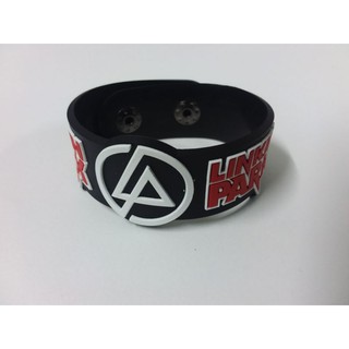 ริสแบนด์ LINKIN PARK สายรัดข้อมือ ยางซิลิโคน อย่างดี ปั๊มนูน