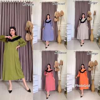 Midi DRES RAYON ชุดเดรส แบบหนา เหมาะกับใส่ในบ้าน