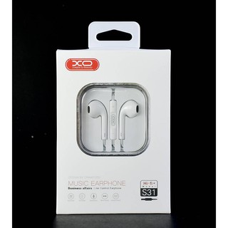 หูฟังXO-S31 MUSIC EARPHONE สีขาว เสียงเพราะ