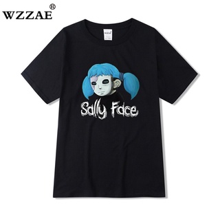 คอลูกเรือเสื้อยืด พิมพ์ลายการ์ตูน Sally Face สไตล์ฮาราจูกุ สําหรับผู้ชายS-5XL