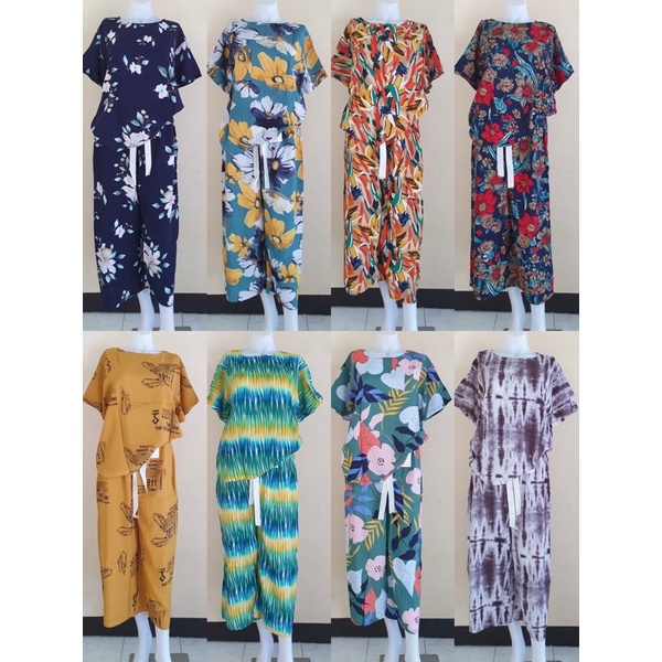 ชุดเช็ทขายาวผ้าสปัน พริ้วๆ นิ่มๆ รอบอก 42-44 นิ้ว ผ้าไม่ยืด ใส่สบายผู้ดีมากก