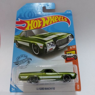 รถเหล็ก Hotwheels 72 FORD RANCHERO สีเขียว (ib36)