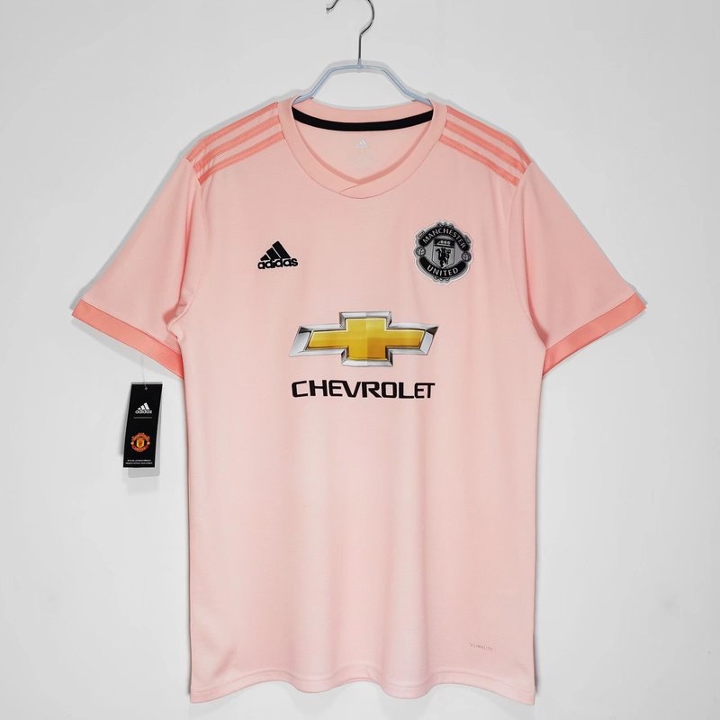 เสื้อกีฬาแขนสั้น ลายทีมชาติฟุตบอล Manchester United 2018/19 ชุดเยือน S-XXL ชุดเยือน คุณภาพสูง