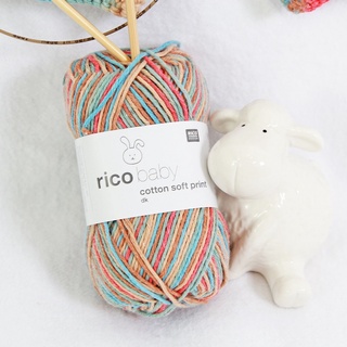 Rico - Baby Cotton Soft Print DK ไหมสำหรับเด็ก (สีเหลือบ) 50g