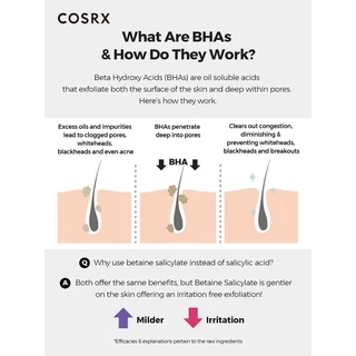 COSRX BHA Blackhead Power Liquid 100ml เอสเซนส์ผลัดเซลล์ผิว ทำความสะอาดรูขุมขนที่อุดตัน ขจัดสิวและสิวหัวดำ ผิวกระจ่างใส