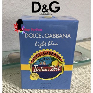 Dolce &amp; Gabbana Light Blue Italian Zest Pour Homme Edt For Men 125 ml. ( กล่องซีล )