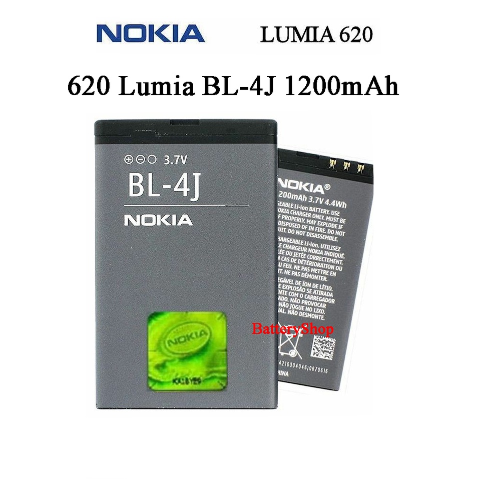 แบตเตอรี่ เดิม Nokia 620 / C6-00 / Touch 3G / 620 Lumia BL-4J 1200mAh รับประกัน3 เดือน