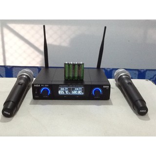 ไมค์ลอย ไมโครโฟนไร้สาย MBA U1 ไมค์ 2 ตัว UHF Wireless Vocal ส่งสัญญาฯได้ไกล 100เมตร ในที่โล่ง