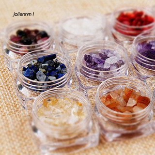 Jlnm_ พลอยเทียม อะคริลิค สีเทอร์ควอยซ์ สําหรับตกแต่งเล็บ 12 สี ต่อชุด