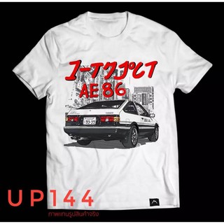 เสื้อยืด สีขาว ลายรถยนต์ AE86(up144)