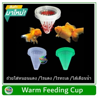 กรวยให้อาหาร ใส่หนอนแดง ถ้วยหนอนแดง ไรทะเล ไส้เดือนน้ำ Warm Feeding Cup (คละสี)