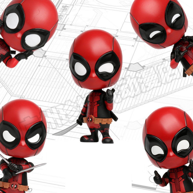 CODDeadpool Bobble-Head Shake Head Doll PVC Action Figure Collectible ...