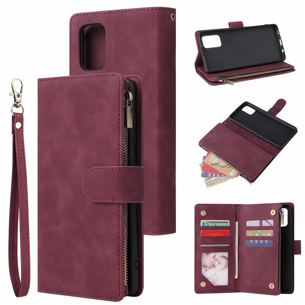 เคส ซัมซุง Casing for Samsung Galaxy A37 A57 A07 A17 A06 A16 A26 A36 A56 A32 A33 A53 A73 A13 A23 A54 A34 A55 A14 A52 A52s A42 4G 5G เคสมือถือหนังซิปฝาพับพร้อมช่องกั้นกันชนใส่บัตร Flip Cover Wallet Zipper Case Phone TPU Silicone With Card Pocket Slots ราคา ถูกที่สุด ดีลบีเคเค แกลเลอรีภาพที่ 5