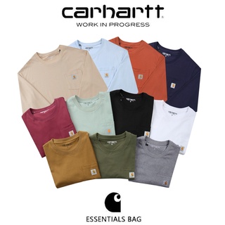 【Ready Stock】 Tide brand Carhartt solid color K87 tooling pocket long-sleeved couple with the same embroidered logo sweater