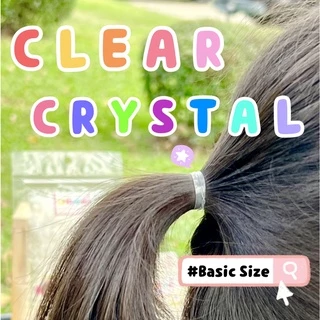 Uniband หนังยางรัดผม ไม่กินผม ไม่ดีดขาดง่าย TPU Basic Size : Clear Crystal
