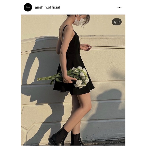 Shinzen mini dress-Black มินิเดรสรัดรูป size:s สีดำ จากร้าน anshin.official ของใหม่ป้ายห้อย ซื้อมา 7