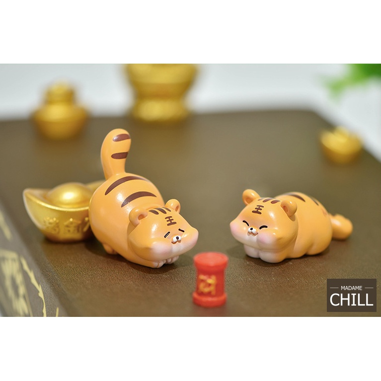 [MC992] ตุ๊กตุ่นจิ๋ว เสือ อ้วนกลม 🐯 (1 ตัว ราคา 12, 25 บาท)
