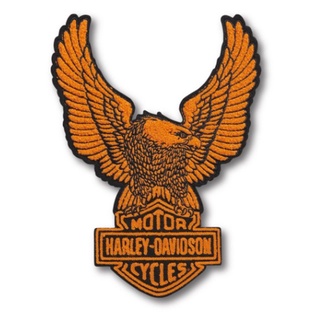 PATCH HARLEY-DAVIDSON Emblem Patch -Upwing Eagle- Orange