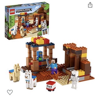 LEGO Minecraft The Trading Post 21167 Collectible Action-Figure Playset with Minecraft’s Steve and Skeleton