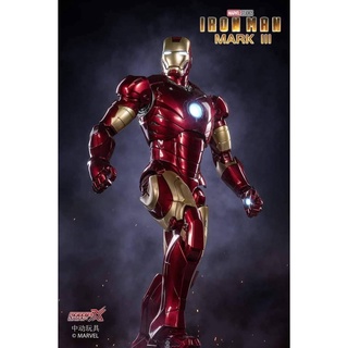 IRON MAN Mk III Mark 3 ZD Toys (แท้)1/5 LED  Action Figure 36 cm