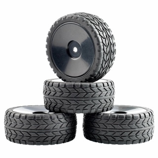 ☃◎【 Ready Stock】 9071-6017 Rubber Tires &amp; Plastic Wheel 4Pcs For 1:10 HSP HPI Wltoys SAKURA D3