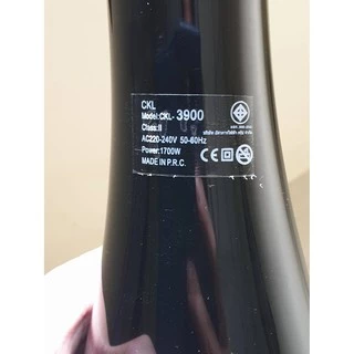CKL ไดร์เป่าผม รุ่น CKL- 3900 ปรับแรงลมได้ 2 ระดับ ความร้อน 2 ระดับ หัวปรับไดร์ 2 ขนาด มีมอก