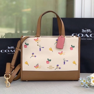 📮 (พร้อมส่ง) Coach Dempsey Carryall With Dreamy Veggie Print