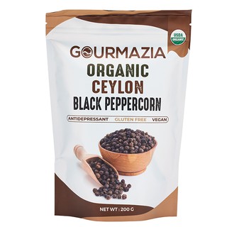 พริกไทยดำ Pepper 200G Black Peppercorns ORGANIC