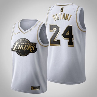 nba Los Angeles Lakers No.24 Kobe Bryant white - golden 2020 basketball jersey