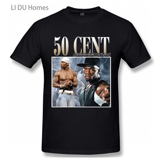 เสื้อยืดครอปใหม่ เสื้อยืดแขนสั้น ผ้าฝ้าย 100% พิมพ์ลายกราฟฟิค VINTAGE 50 CENT คุณภาพสูง แฟชั่นฤดูร้อน สําหรับผู้ชาย และผ