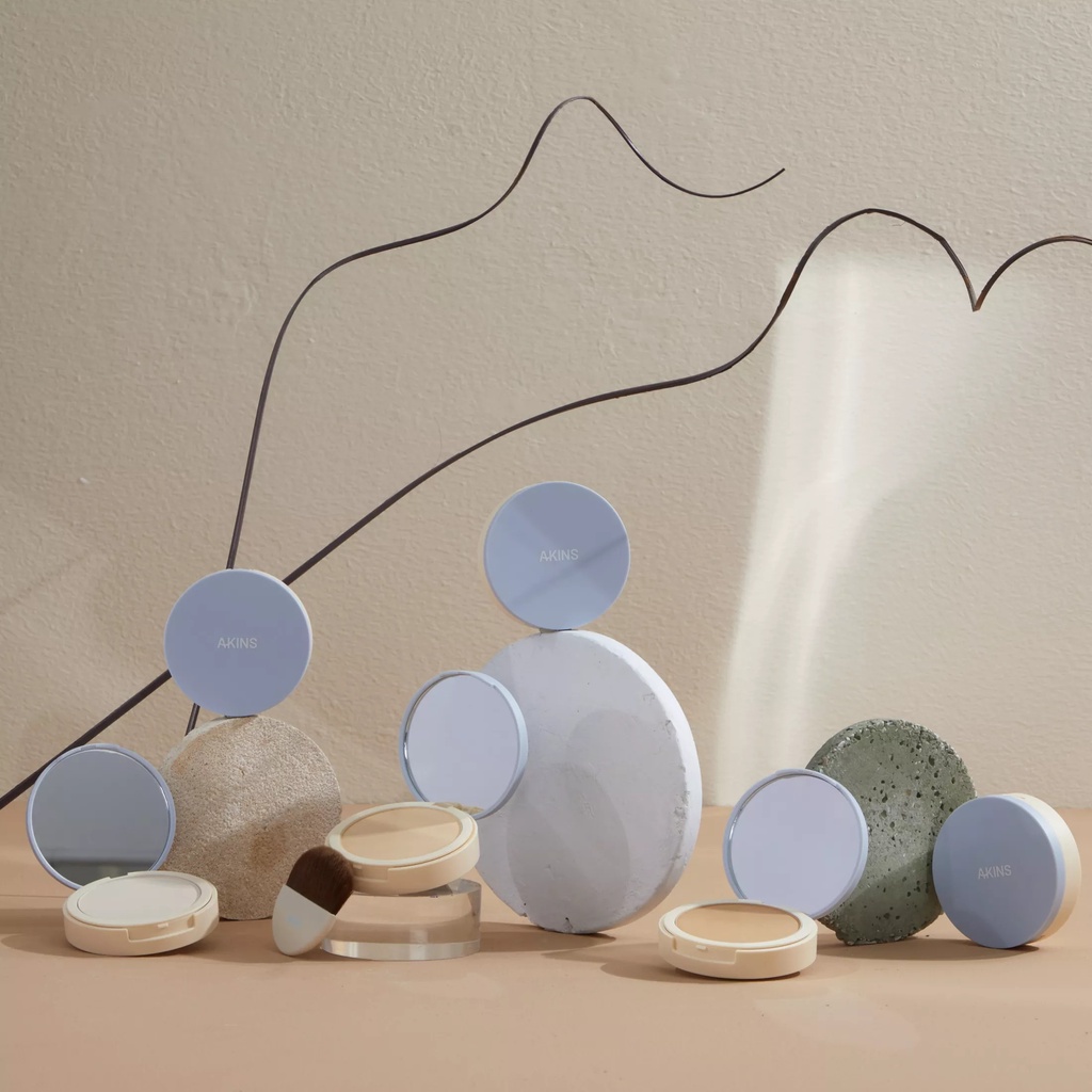 ECOTOPIA  AKINS VEGAN SUNSCREEN POWDER IN COMPACT SPF50 PA++++ แป้งกันแดด แบบกันน้ำ และแบบไม่กันน้ำ