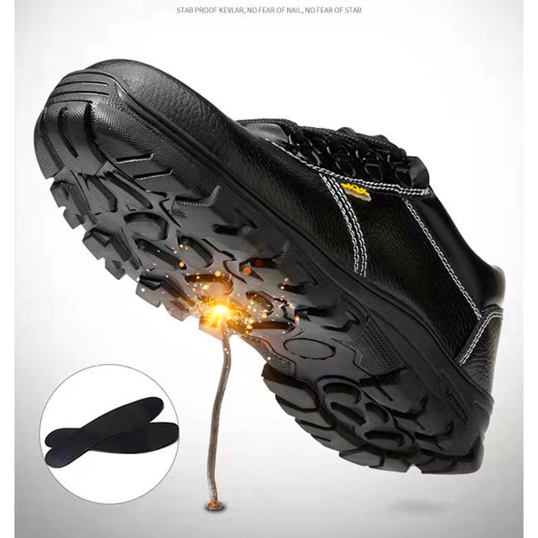 รองเท้าเซฟตี้ safety shoes หัวเหล็ก พื้นเหล็ก SIZE 36-48 J211