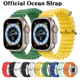 สายนาฬิกาข้อมือซิลิโคน สําหรับ Apple Watch Strap Ultra 49 มม. Series 8 7 SE 6 5 4 3 2 1 ขนาด 45 มม. 44 มม. 38 มม. 42 มม. 40 มม. 41 มม. 45 มม.