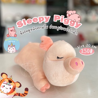 ReallyCute (พร้อมส่ง) ตุ๊กตาหมู หลับตาพริ้ม (25ซม.)