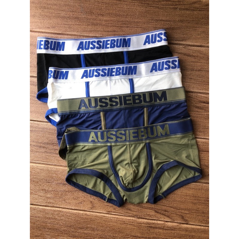มาใหม่ กางเกงในชาย AUSSIEBUM ทรงTrunk ผ้สตาข่าย เสื้อผ้านิ่ม ใส่สบาย