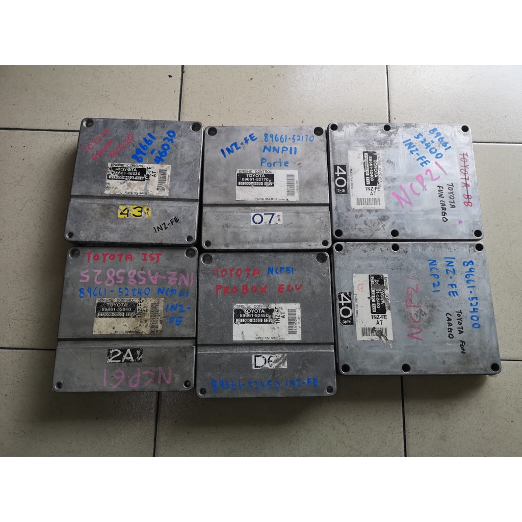 เครื่องยนต์ Toyota Ist Probox Vitz 1NZ 1NZ-FE Ecu