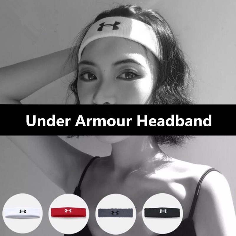 ✨พร้อมส่ง✨  ที่คาดหัว ผ้าคาดหัว กันเหงื่อ เวลาออกกำลังกาย Headbrand Wristbands Under