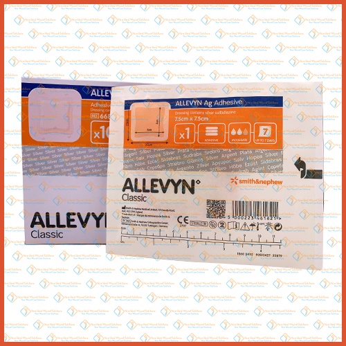 [1 PCS] Smith&Nephew Allevyn AG Adhesive 7.5cm x 7.5cm