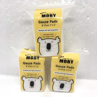 Moby ผ้าก๊อซเช็ดฟัน  (แพ็ค 3 ห่อ)Guaze Pad