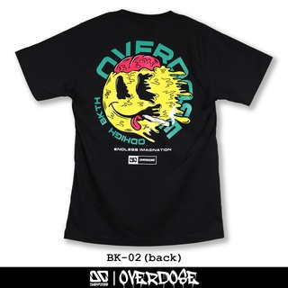 Overdose T-shirt เสื้อยืดคอกลม สีดำ รหัส BK-02(โอเวอโดส)