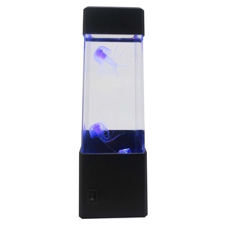 Jellyfish Water Aquarium BOX LED Lamp Relax Bedside Mood Light For Home Decor QKC311