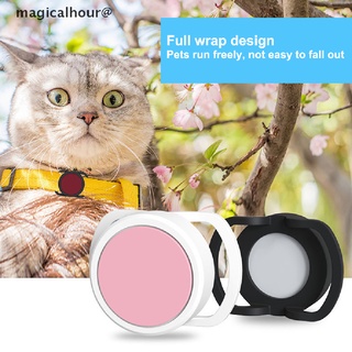 magicalhour Dog Cat Collar Silicone Locator Apple Airtag Anti-Lost Tracker Protective Case new