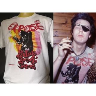 เสื้อวงนำเข้า Seditionaries Expose King Kong Sid Vicious Sex Pistols Punk Rock Hardcore Retro Style Vintage T-Shirt