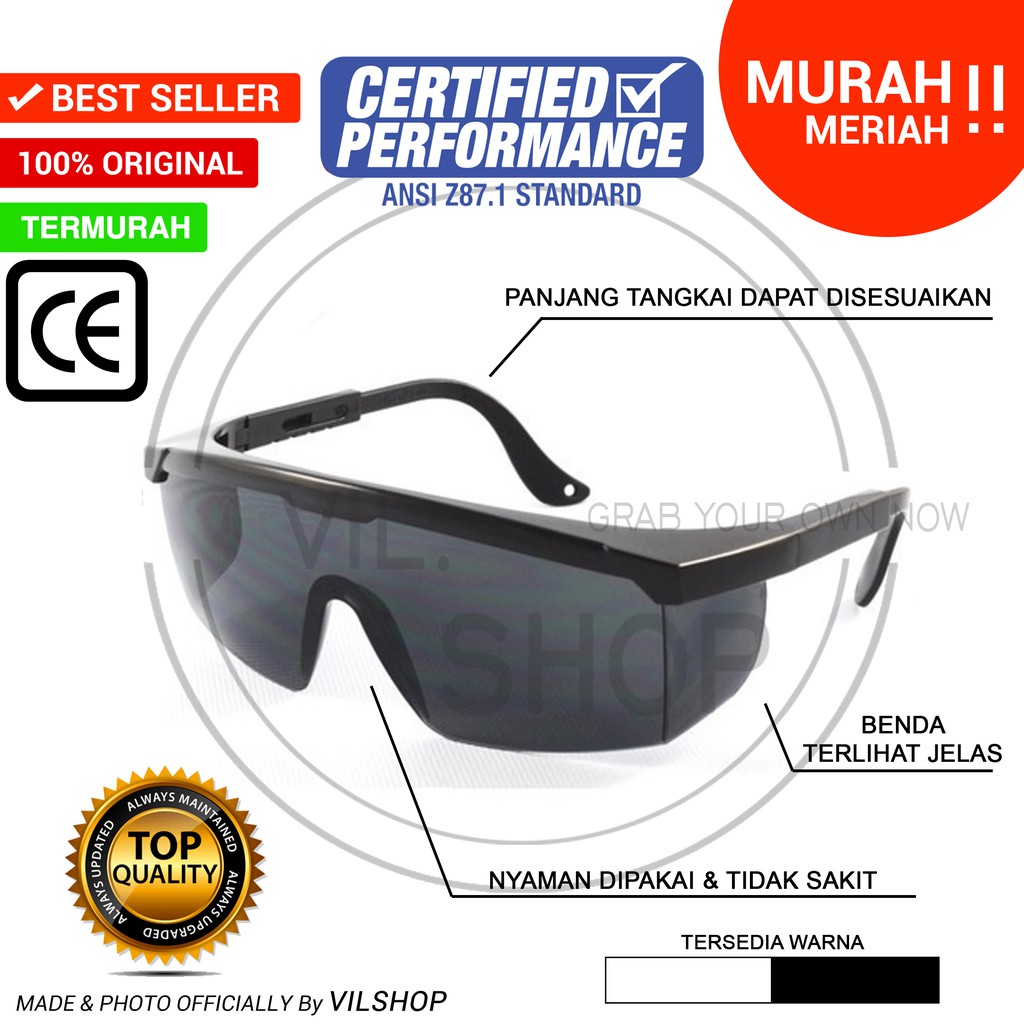 MATA BLACK SAFETY GLASSES สําหรับWELDING / WELDING PROJECT SAFETY DARK SMOKE EYE PROTECTION DIN 10 1
