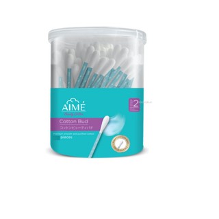 เอเม่ คอตตอน บัด ( 100ก้าน ) aime cotton bud paper stick สำลีพันก้านกระดาษ สำลีพันก้าน คอตตอนบัด