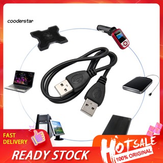 ✤Wdp✤สายเคเบิลอะแดปเตอร์เชื่อมต่อข้อมูล USB 2.0 Male To Male 0.5 เมตร สีดํา