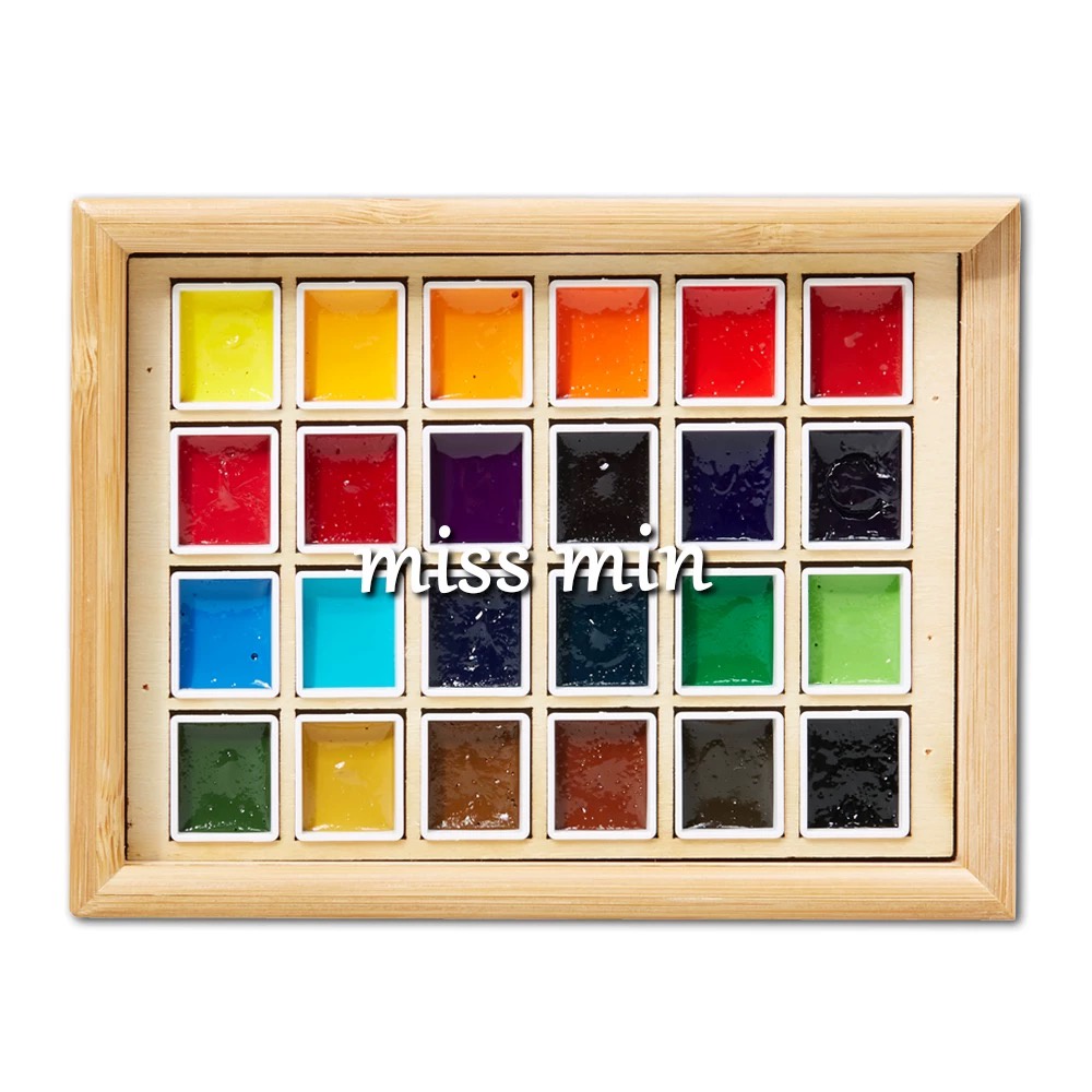สีน้ำ Handmade M. Graham MG 24 สี ขนาด 1 ml และ 2 ml สีน้ำ Pigment เกรดศิลปิน กล่องไม้ กล่องเหล็ก สีน้ำแบ่งขาย