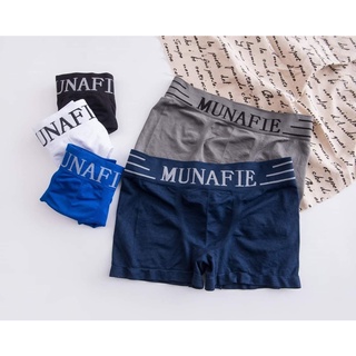 กางเกงในชาย Boxer บ๊อกเซอร์ Munafie (ของแท้) แบรนด์ญี่ปุ่น ผ้านิ่ม ยืดหยุ่นสูง ใส่ซองทุกตัว