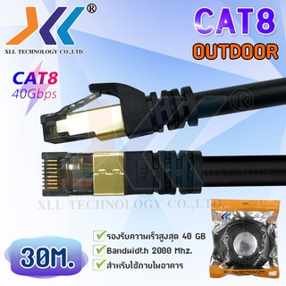 สายแลนสำเร็จรูป CAT8 (SFTP) Outdoor ความยาว 30 เมตร